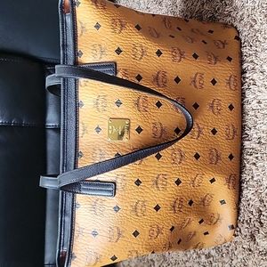 AUTHENTIC MCM COGNAC SHOULDER BAG